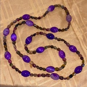 Jay King grape agate multi gemstone 40” necklace